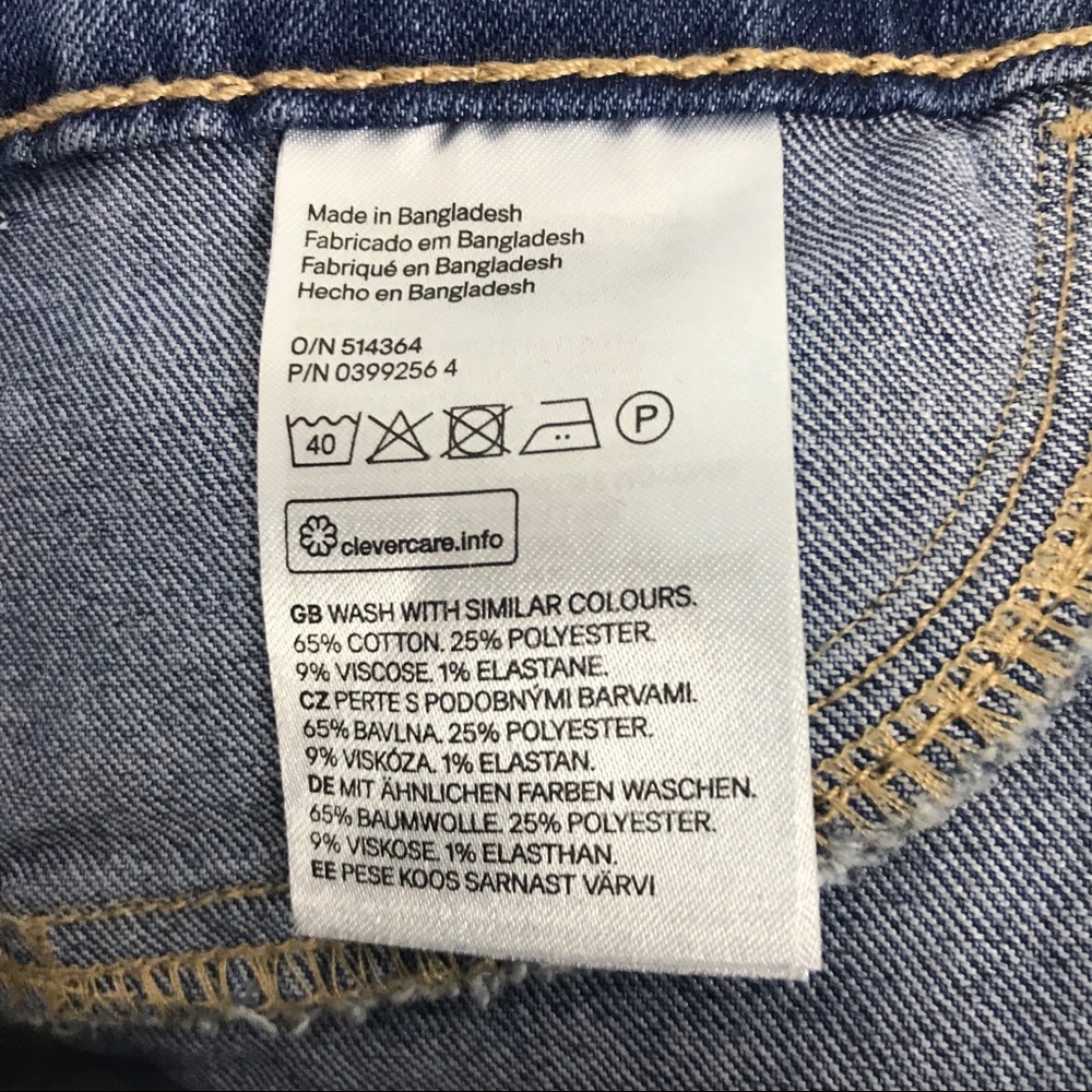 H&M NWT skinny ankle regular waist denim jeans 25 - Picture 8 of 8